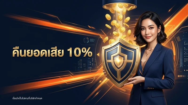 คืนยอดเสีย 10% ทุกสัปดาห์ ฝากถอนไม่มีขั้นต่ำ วอเลท